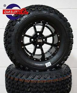 GOLF CART 12" BLACK STORM TROOPER WHEELS / RIMS and 23" ALL 